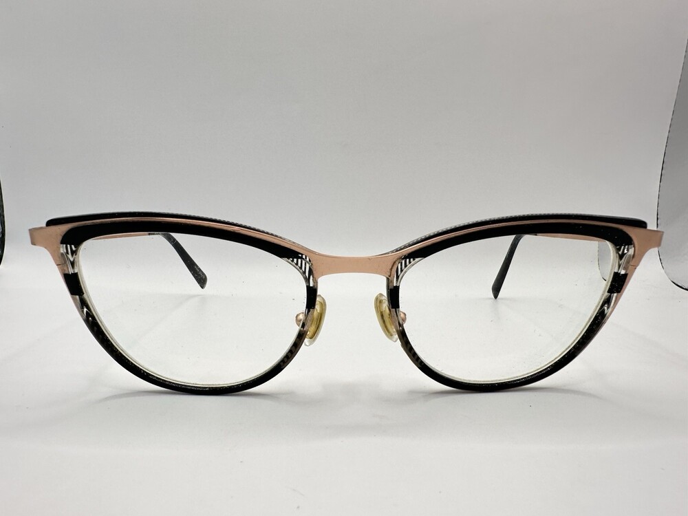 J.F. REY JF 2874 Gold Cats Eye AUTHENTIC FRAMES EYEGLASSES 52-19-143